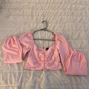Pink Ruched Women's Top